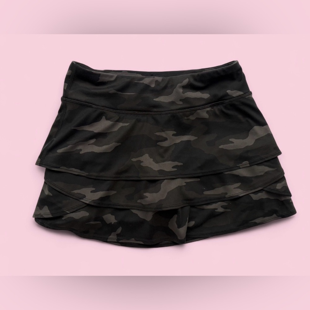 Athleta Girl Camo Lux Swing Skort Athletic Skirt Shorts Size L/12